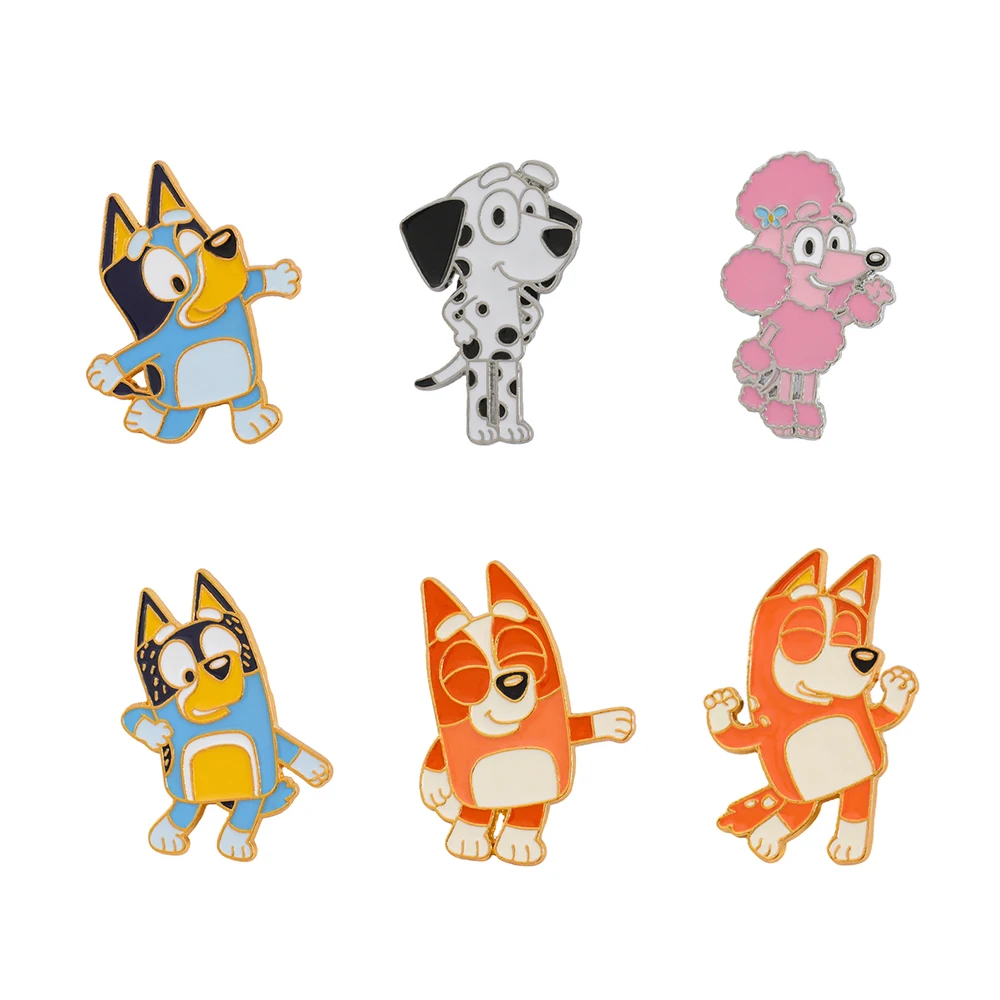 6pcs Bluey Cartoon Character Enamel Pins Set - Animal Brooch Badges for Backpack Jewelry Collection Includes Bingo Jack Coco
6pcs Bluey Cartoon Character Enamel Pins Set - Animal Brooch Badges for Backpack Jewelry Collection Includes Bingo Jack Coco