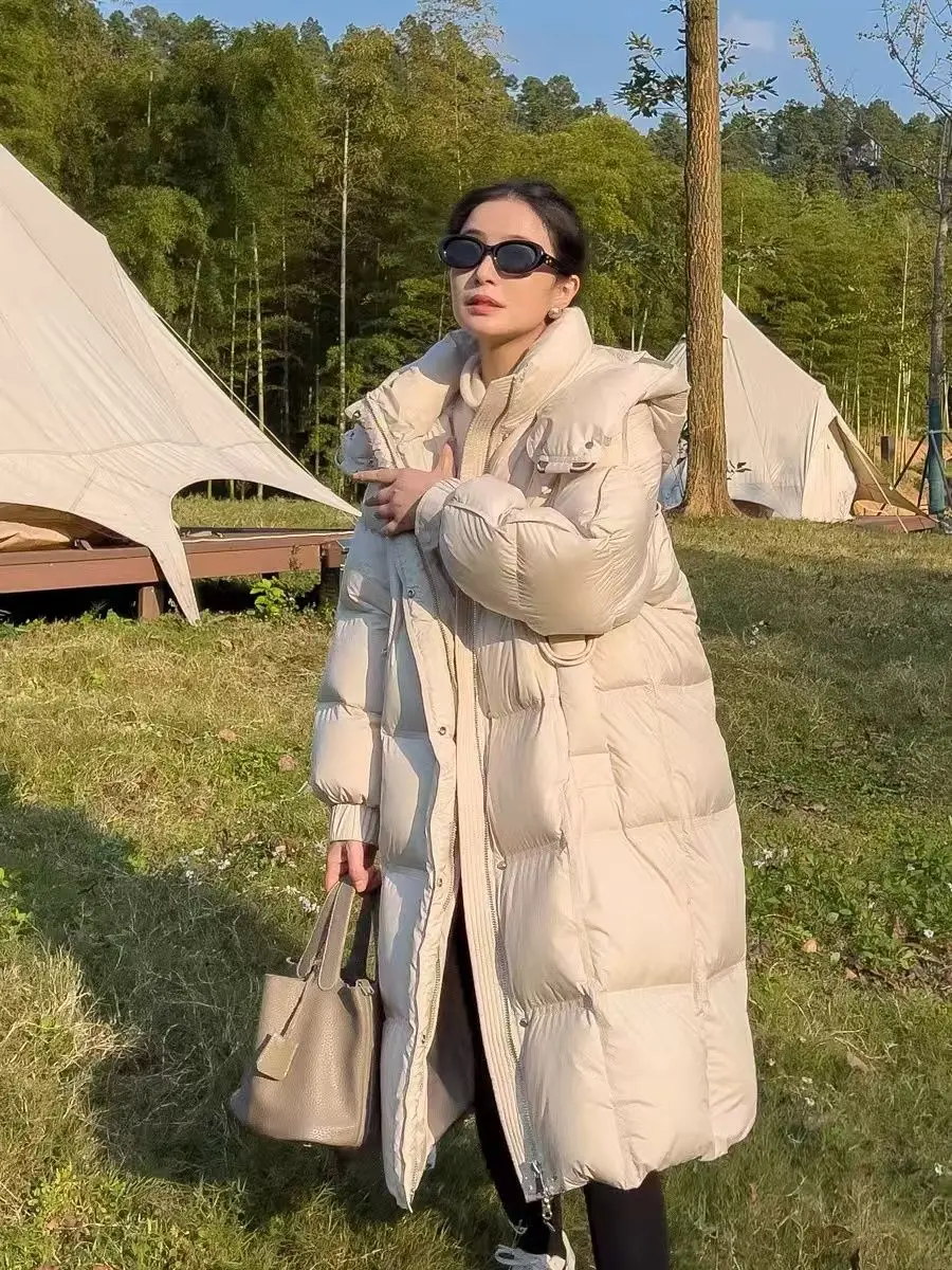 Winter New Women's Down Jacket Loose Commuting Hooded White Duck Down Warm Coat
Winter New Women's Down Jacket Loose Commuting Hooded White Duck Down Warm Coat
