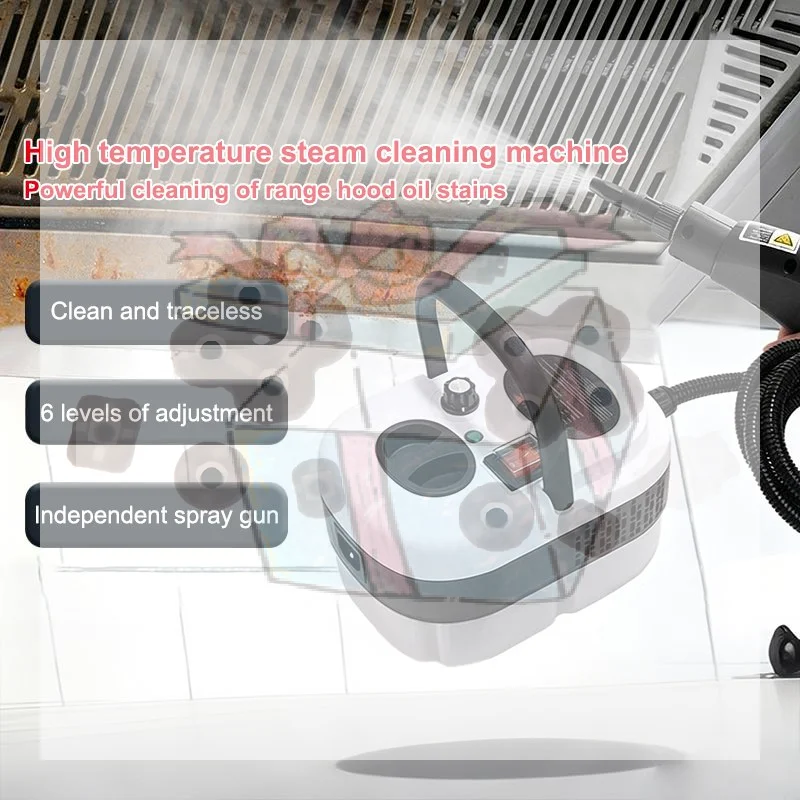 2500W High Pressure Steam Cleaner Multifunctional Fast Heating Machine For Kitchen Hood Oil Stain Removal Whole House Cleaning
2500W High Pressure Steam Cleaner Multifunctional Fast Heating Machine For Kitchen Hood Oil Stain Removal Whole House Cleaning
