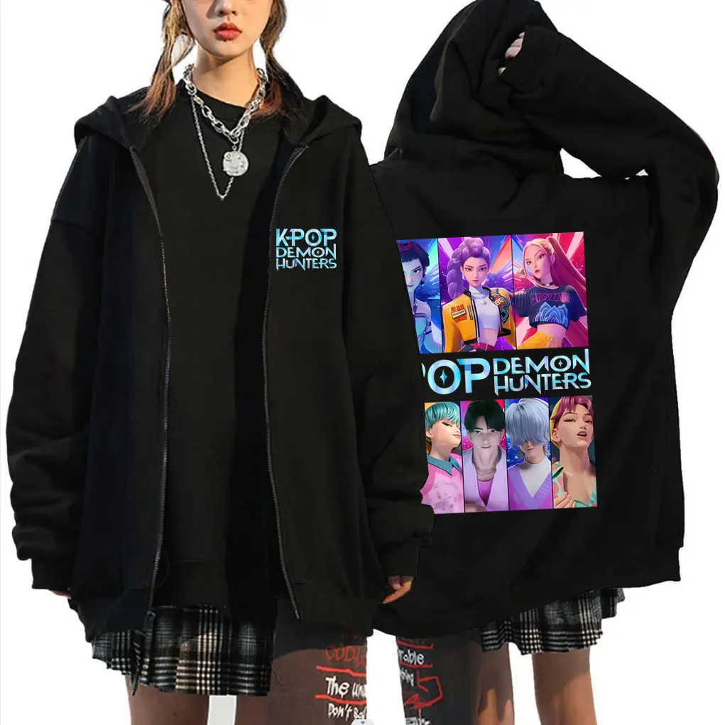 Movie KPop Demon Hunters Graphic Print Zipper Hoodie Rumi Mira Zoey Jacket Saja Boys Zip Up Hoodies Men Women Fashion Trend Coat
Movie KPop Demon Hunters Graphic Print Zipper Hoodie Rumi Mira Zoey Jacket Saja Boys Zip Up Hoodies Men Women Fashion Trend Coat