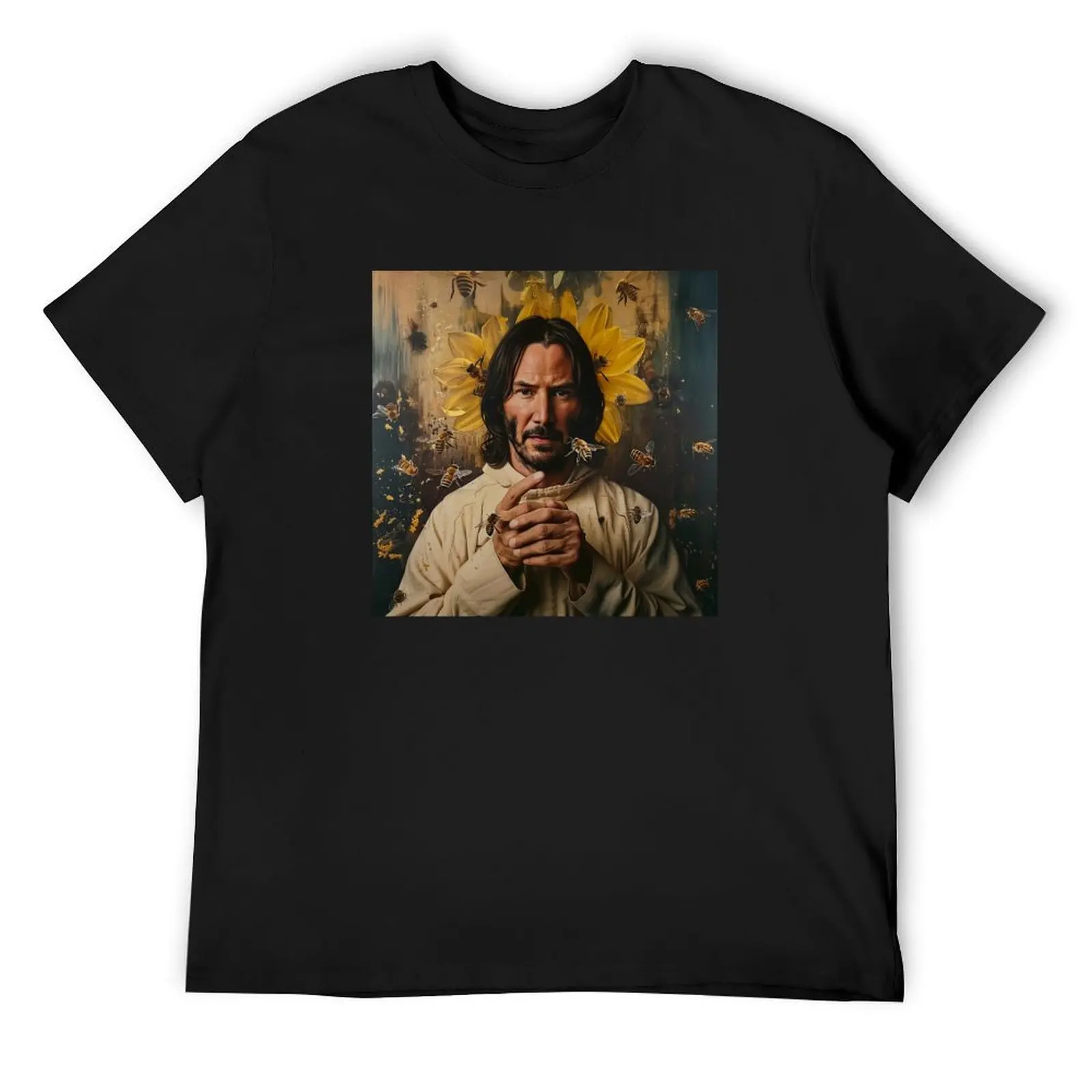 John Wick, Bee, BABA YAGA, JOHN WICK and Bees, Keanu Christ, футболка Keanu Saint, синие архивные простые топы, мужская футболка большого размера 
John Wick, Bee, BABA YAGA, JOHN WICK and Bees, Keanu Christ, футболка Keanu Saint, синие архивные простые топы, мужская футболка большого размера