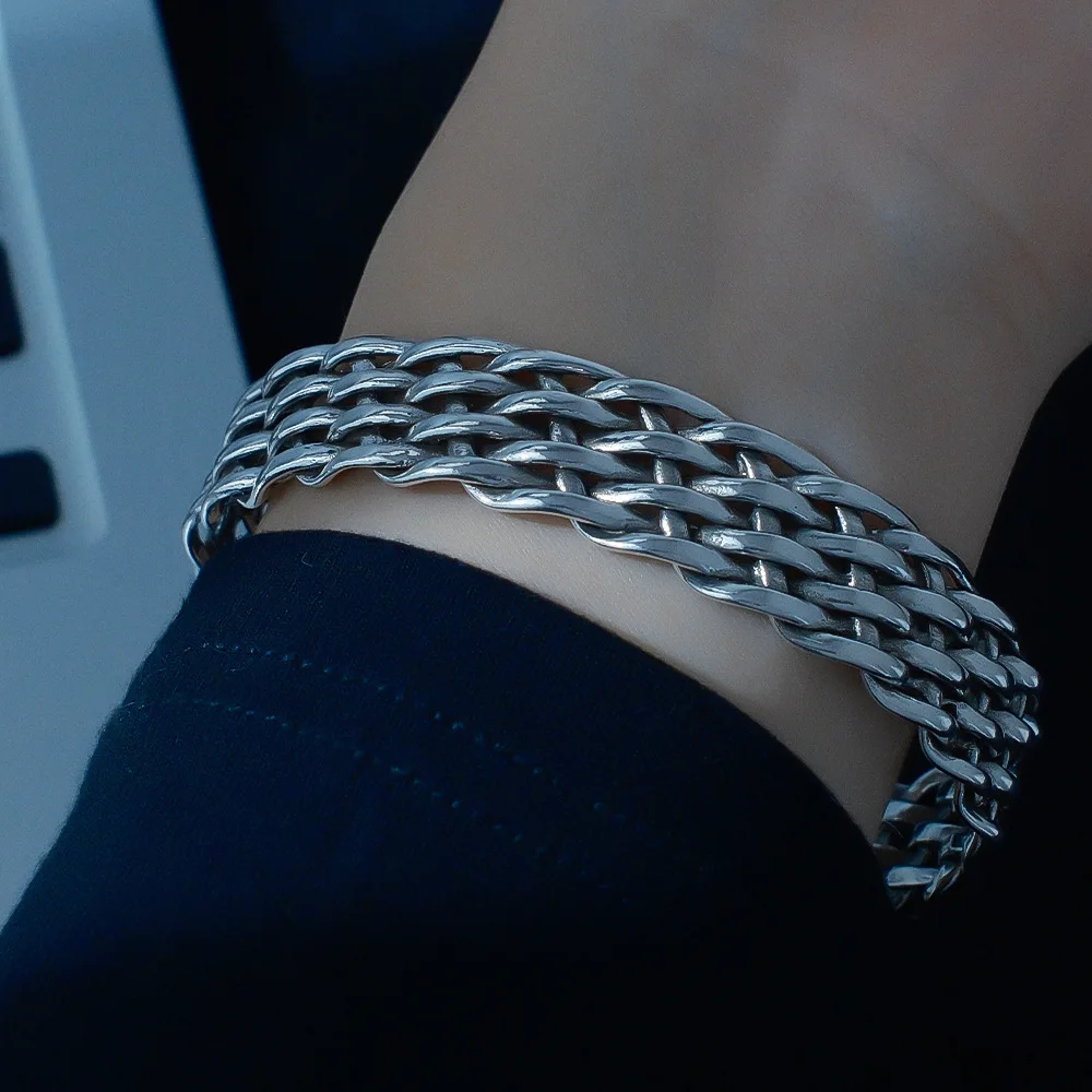 925 Silver Bracelet Braid Bangle Irregular Chain Ball Punk Simple Geometric For Woman Girl Jewelry Gift Dropship Wholesale
925 Silver Bracelet Braid Bangle Irregular Chain Ball Punk Simple Geometric For Woman Girl Jewelry Gift Dropship Wholesale