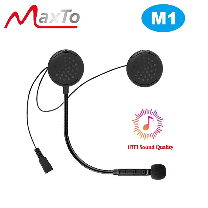 Беспроводная гарнитура MaxTo M1 для мотоциклетного шлема с голосовым управлением, подключением к 2 мобильным телефонам, MP3-плеером, Bluetooth 5.0, 400 мАч, стереозвук
Беспроводная гарнитура MaxTo M1 для мотоциклетного шлема с голосовым управлением, подключением к 2 мобильным телефонам, MP3-плеером, Bluetooth 5.0, 400 мАч, стереозвук