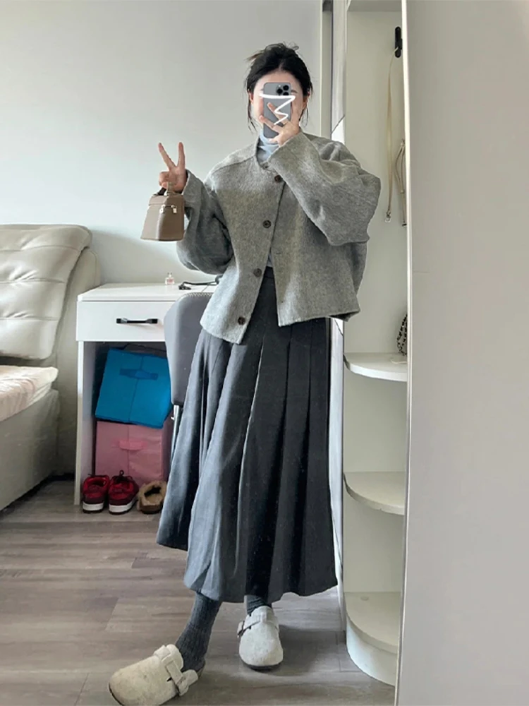 ey Woolen Coat Women's ort Sle Japanese Retro Lazy Faion High-End Feeling Autumn New Arrival Ladies' Faion Outerwear
ey Woolen Coat Women's ort Sle Japanese Retro Lazy Faion High-End Feeling Autumn New Arrival Ladies' Faion Outerwear