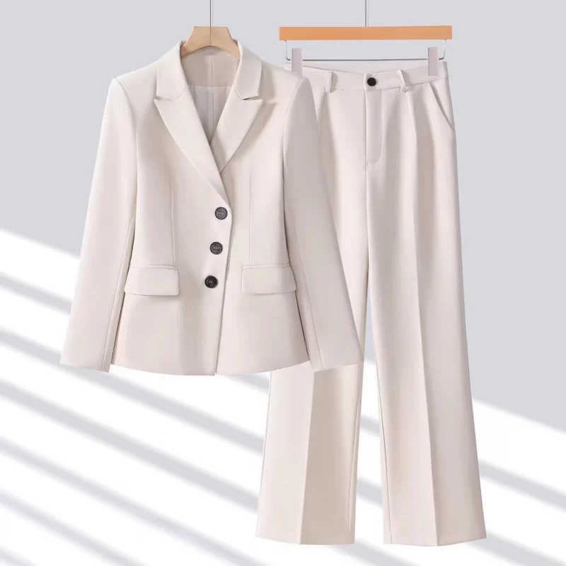 Black long-sleeved blazer with a small suit collar, women's pants two-piece set, cross-border trade, new professional attire for
Black long-sleeved blazer with a small suit collar, women's pants two-piece set, cross-border trade, new professional attire for