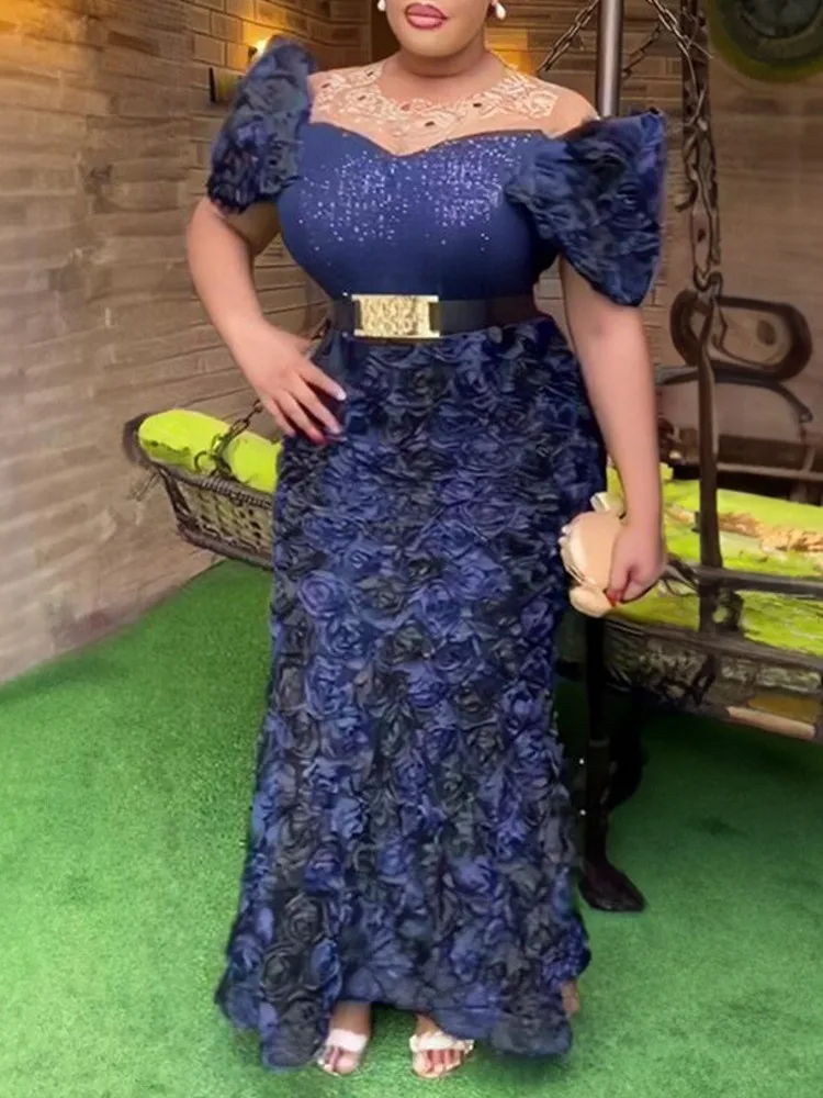 Luxury Party Gowns Women Sequin Dress 3D Embroidery Mesh Beads Hot Diamond Evening Dress Africa Maxi Long Dress Robe Elegant
Luxury Party Gowns Women Sequin Dress 3D Embroidery Mesh Beads Hot Diamond Evening Dress Africa Maxi Long Dress Robe Elegant