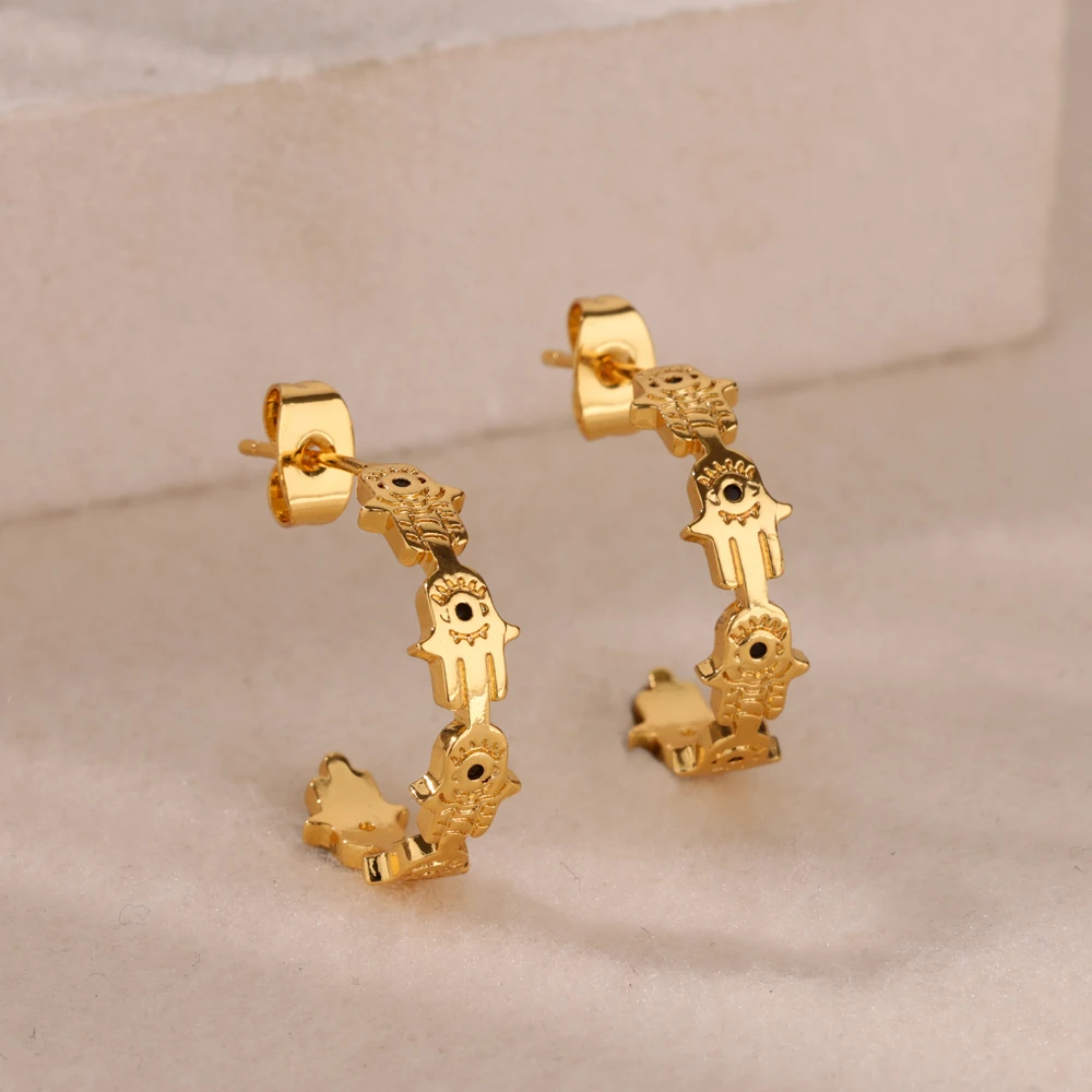 Vintage Turkish Demon Eye Hoop Earrings for Women Gold Color Stainless Steel Geometric Earrings Hip Hop Party Jewelry Gifts
Vintage Turkish Demon Eye Hoop Earrings for Women Gold Color Stainless Steel Geometric Earrings Hip Hop Party Jewelry Gifts
