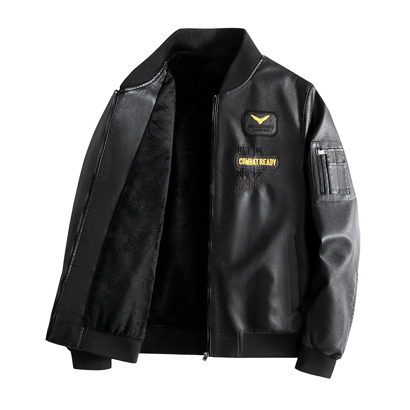 New Heavyweight Embroidered Fce Lined Leather Jaet Stand Collar Vintage American Motorcycle Sle Faionable Youthful Look
New Heavyweight Embroidered Fce Lined Leather Jaet Stand Collar Vintage American Motorcycle Sle Faionable Youthful Look