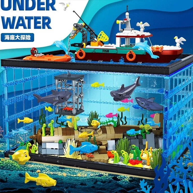 Ocean Creatures Deep-Sea Adventure Aircraft Carrier (with Lights) DIY Small Block Building Toy 1519PCS
Ocean Creatures Deep-Sea Adventure Aircraft Carrier (with Lights) DIY Small Block Building Toy 1519PCS
