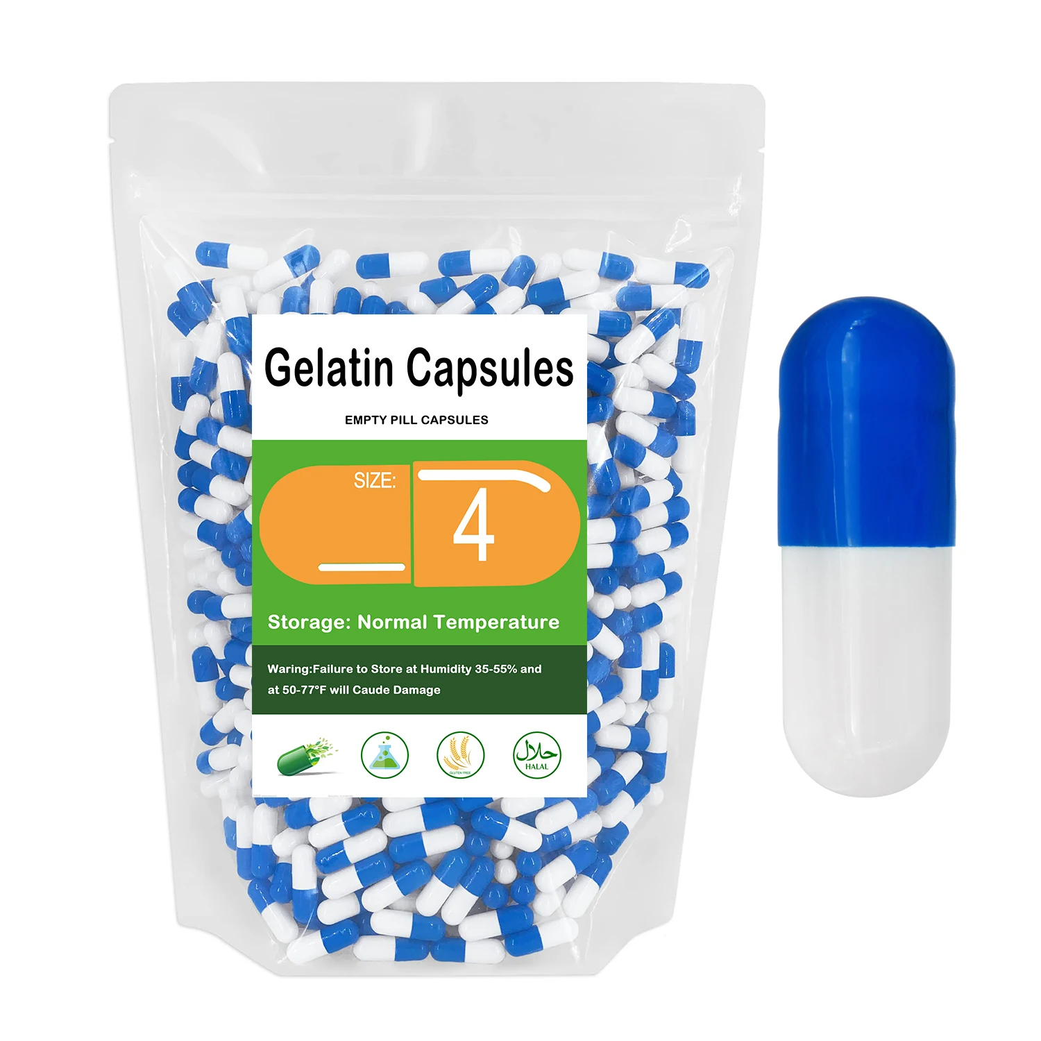 100Pcs Standard Size 4# Empty Capsules Gelatin Clear Hollow Hard 00# Transparent Seperated Joined Capsules
100Pcs Standard Size 4# Empty Capsules Gelatin Clear Hollow Hard 00# Transparent Seperated Joined Capsules