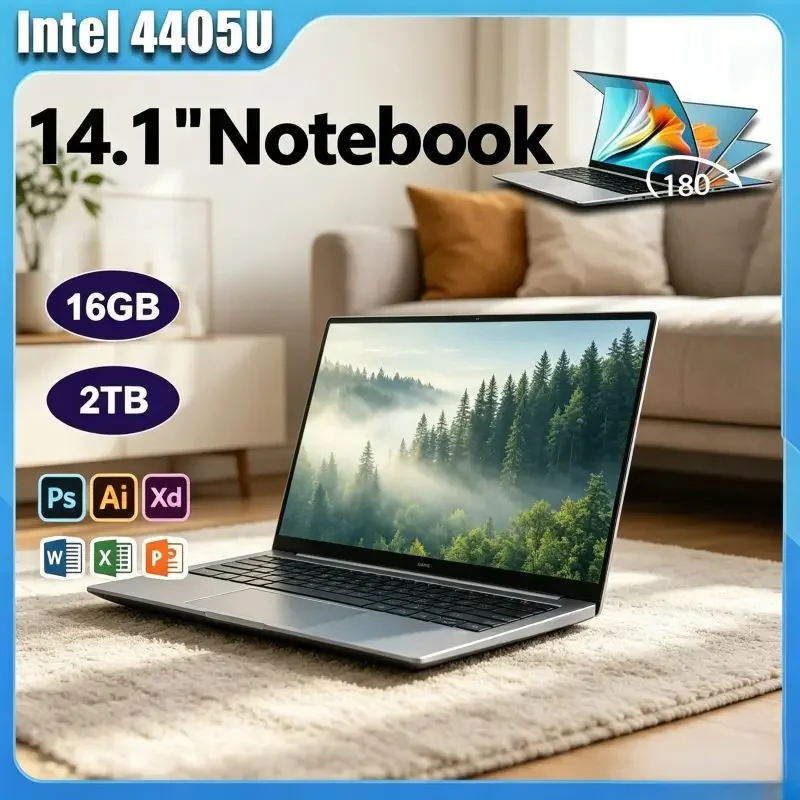 Travel-friendly 14.1 Inch Light Notebook, Responsive Intel 4405U,16GB/32GB,Win11,Perfect for Office Productivity & Daily Leisure
Travel-friendly 14.1 Inch Light Notebook, Responsive Intel 4405U,16GB/32GB,Win11,Perfect for Office Productivity & Daily Leisure