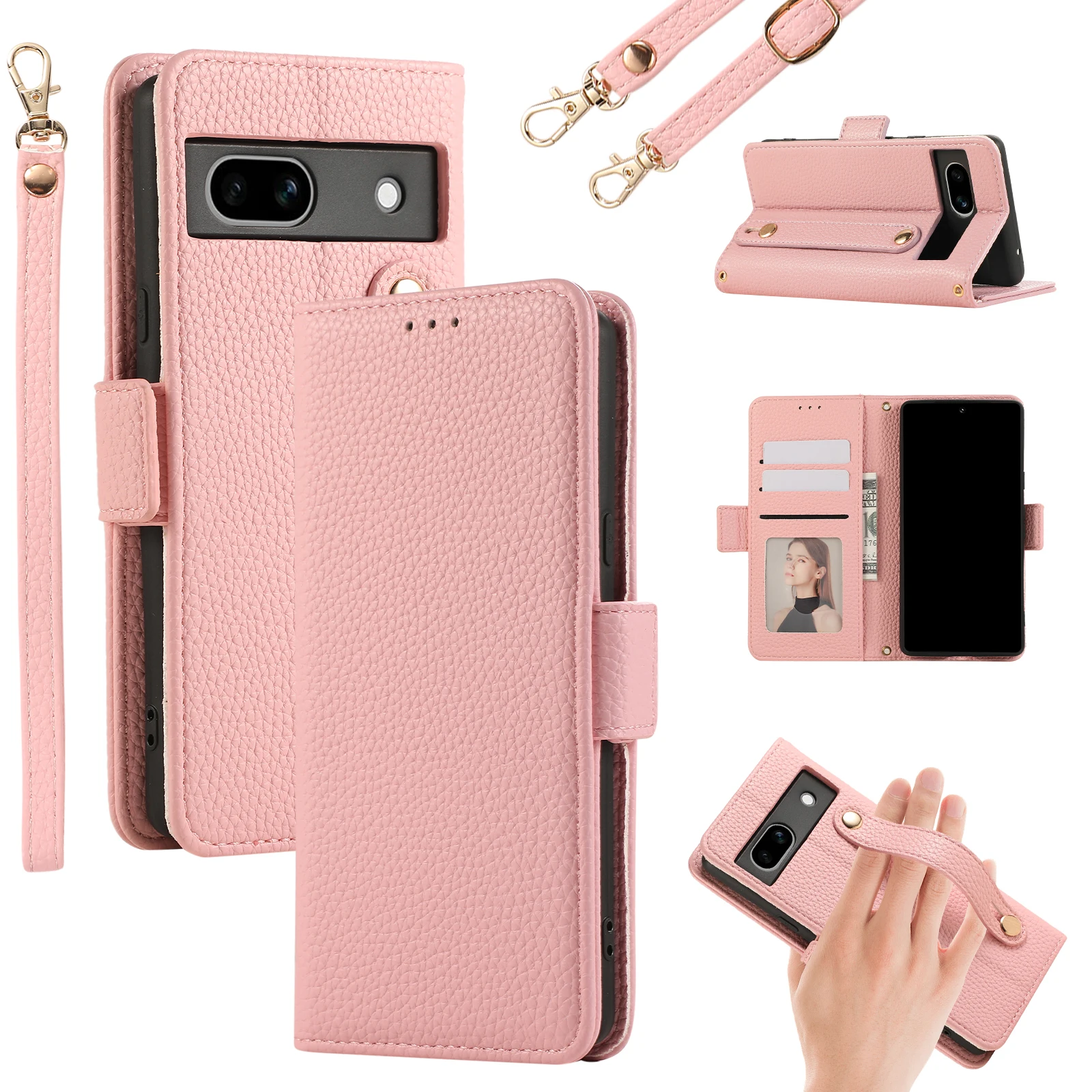 Crossbody Cards Solt Wallet Leather Case For Google Pixel 8 8Pro 8A 9 7 7A 6 6A Wristband Longyard Hand Strap Stand Flip Cover
Crossbody Cards Solt Wallet Leather Case For Google Pixel 8 8Pro 8A 9 7 7A 6 6A Wristband Longyard Hand Strap Stand Flip Cover