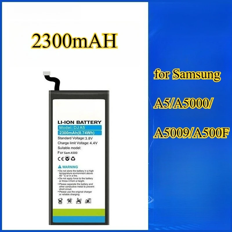 2300mAh Battery for Samsung Galaxy A5 A5000 A5009 A500F Replacement EB-BA500ABE Li-ion Battery with Tools Kit
2300mAh Battery for Samsung Galaxy A5 A5000 A5009 A500F Replacement EB-BA500ABE Li-ion Battery with Tools Kit