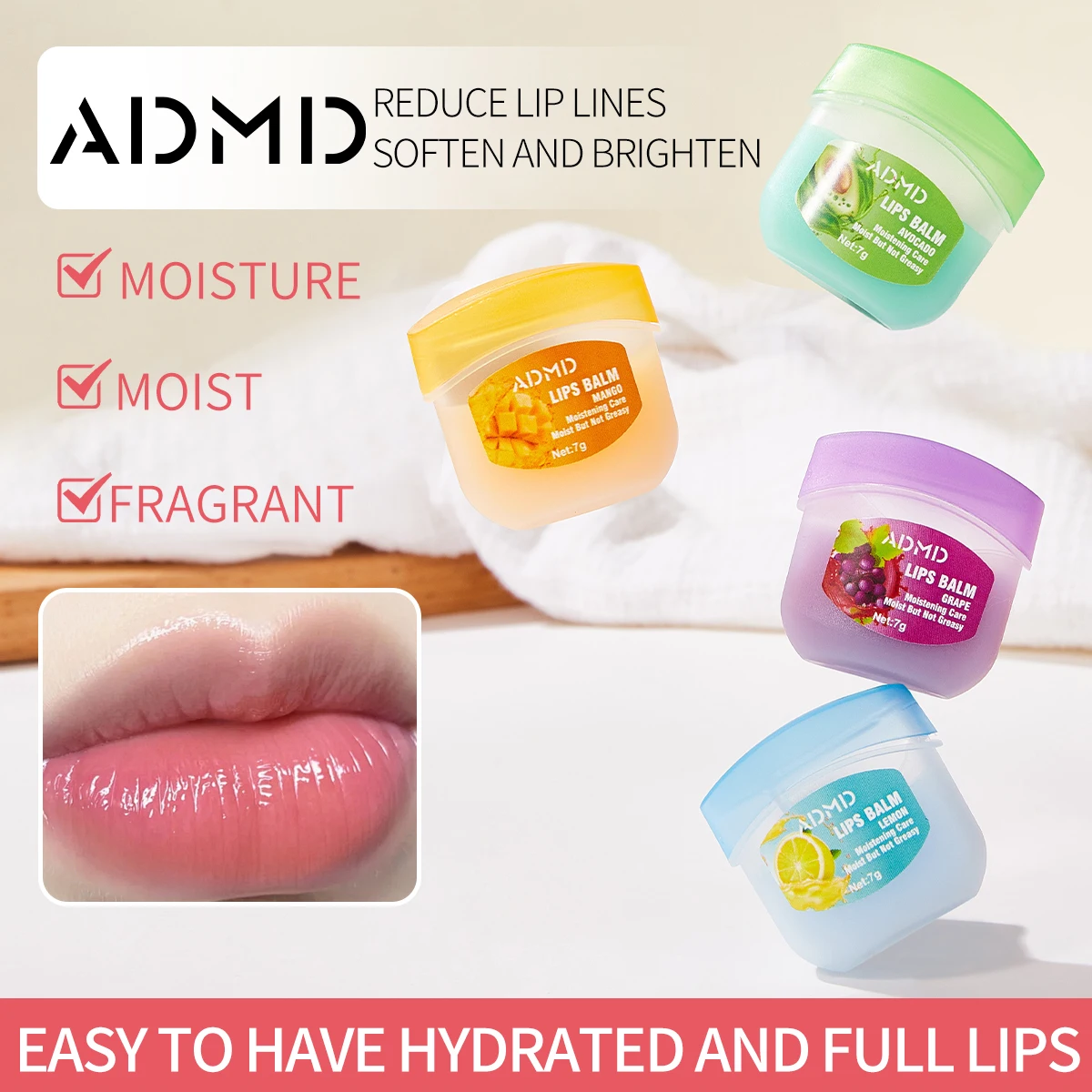 4/8pcs Fruit Series Lip Balm Set Moisturizing Hydrating Non-sticky Anti-Cracked Lip Mask Vaseline Lip Balm for Lips Care
4/8pcs Fruit Series Lip Balm Set Moisturizing Hydrating Non-sticky Anti-Cracked Lip Mask Vaseline Lip Balm for Lips Care