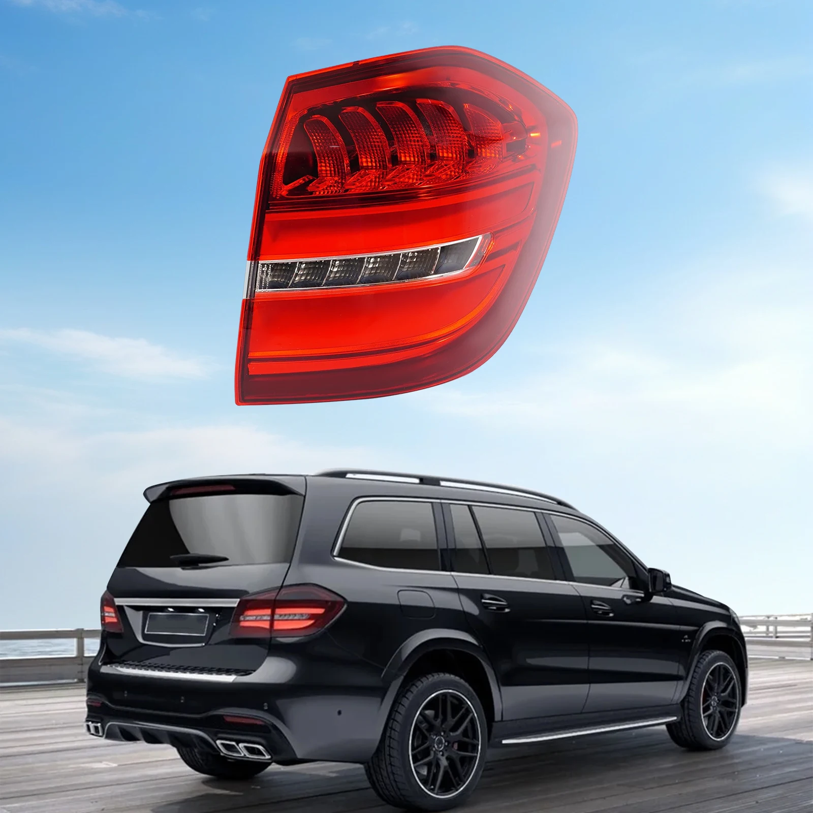 Внешний задний фонарь, Внешний задний фонарь для Mercedes-Benz 17-19 GLS450 GLS550 GLS63 AMG X166, Внешний задний фонарь со стороны пассажира
Внешний задний фонарь, Внешний задний фонарь для Mercedes-Benz 17-19 GLS450 GLS550 GLS63 AMG X166, Внешний задний фонарь со стороны пассажира