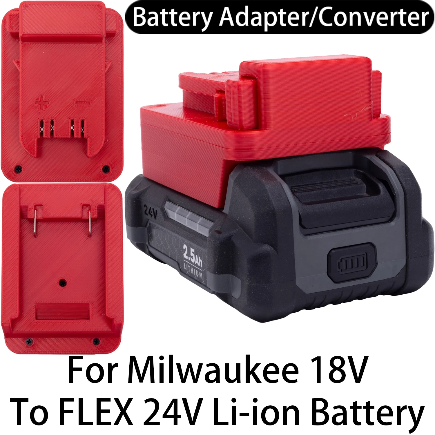 Adapter Converter For Milwaukee 18V Li-ion Tool To FLEX 24V Li-ion Battery Adapter Converter Power Tool Accessory
Adapter Converter For Milwaukee 18V Li-ion Tool To FLEX 24V Li-ion Battery Adapter Converter Power Tool Accessory