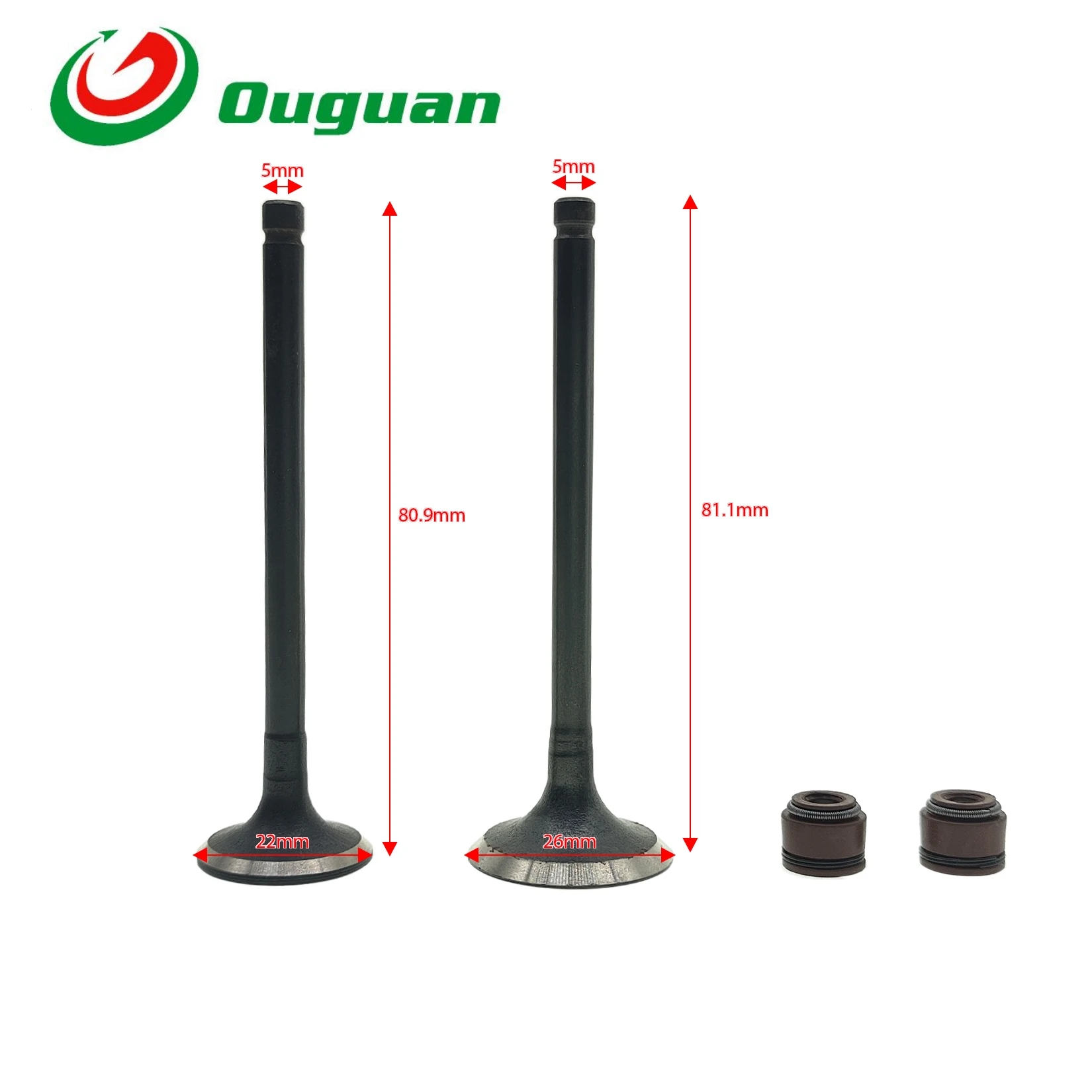 ouguan for Honda CH125 14721-KN7-000 14711-KJ9-000 CFMOTO CF125 CF150 Valve Intake Exhaust Stem Valve Kit Oil Seal
ouguan for Honda CH125 14721-KN7-000 14711-KJ9-000 CFMOTO CF125 CF150 Valve Intake Exhaust Stem Valve Kit Oil Seal