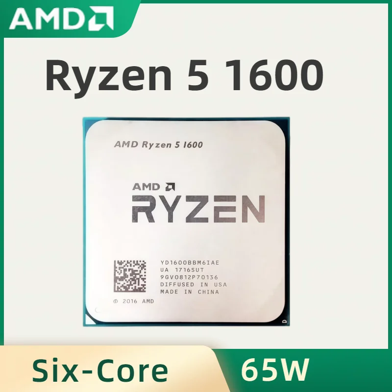 AMD Ryzen 5 1600 R5 1600 3.2 GHz Six-Core Twelve Thread 65W CPU Processor YD1600BBM6IAE Socket AM4
AMD Ryzen 5 1600 R5 1600 3.2 GHz Six-Core Twelve Thread 65W CPU Processor YD1600BBM6IAE Socket AM4