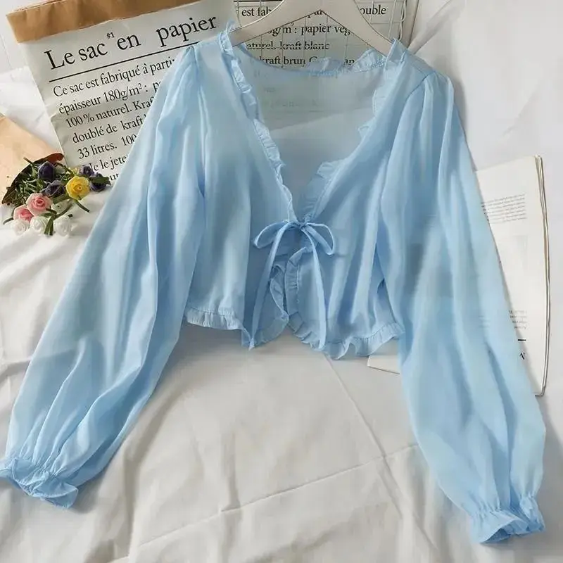 Women Summer chiffon sun protection V-neck with Shrug Elegant Simple Soft Casual Cape for Lady Evening Dress
Women Summer chiffon sun protection V-neck with Shrug Elegant Simple Soft Casual Cape for Lady Evening Dress