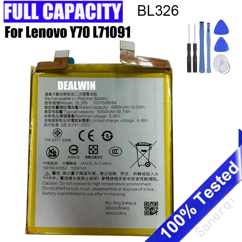 Новый аккумулятор 5100 мАч BL326 для Lenovo Y70 L71091, аккумуляторы для мобильных телефонов Bateria + инструменты
Новый аккумулятор 5100 мАч BL326 для Lenovo Y70 L71091, аккумуляторы для мобильных телефонов Bateria + инструменты