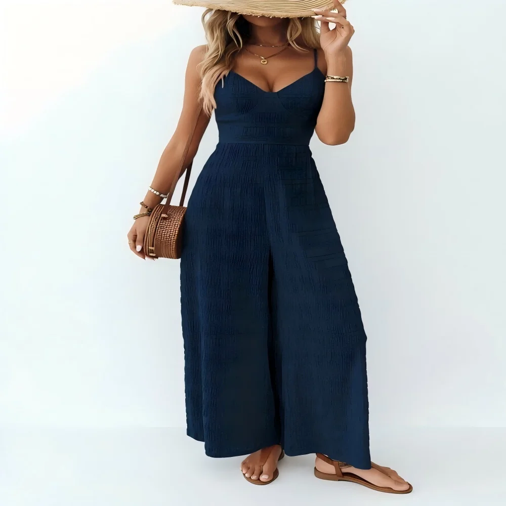 2026 Summer Women Fashion Jumpsuit Slim Waist Suspender Overalls Elegant Wide Leg Romper Casual One Piece Outfit
2026 Summer Women Fashion Jumpsuit Slim Waist Suspender Overalls Elegant Wide Leg Romper Casual One Piece Outfit