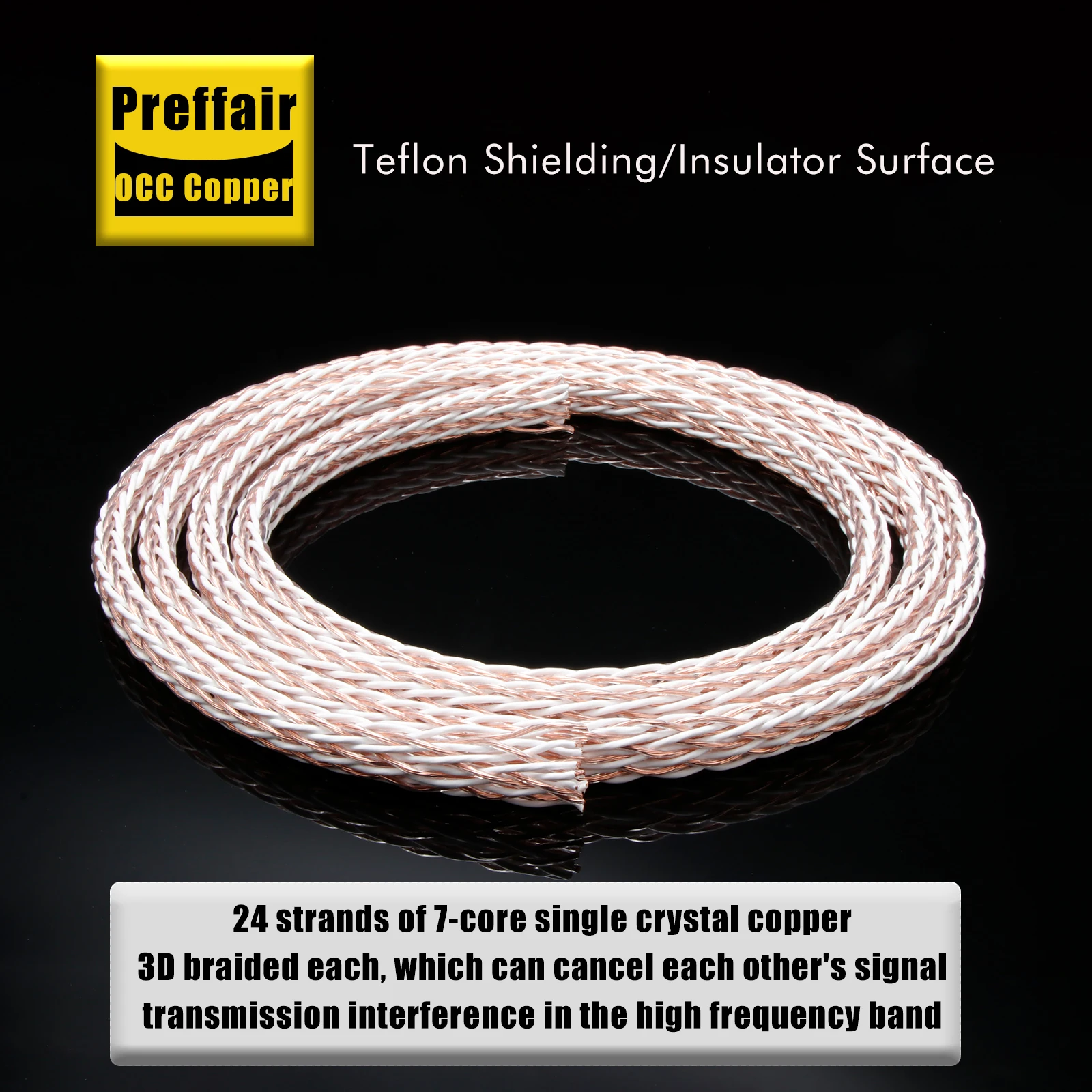 OCC 12TC 24Cores Speaker Cable Bulk cable Central Power Amplifier audio connection cable DIY speaker upgrade Cable
OCC 12TC 24Cores Speaker Cable Bulk cable Central Power Amplifier audio connection cable DIY speaker upgrade Cable