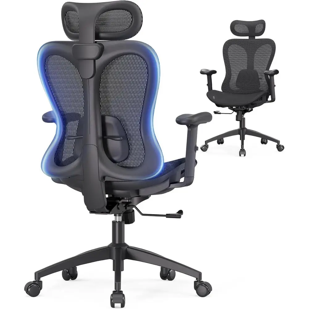 Эргономичное офисное кресло, удобное кресло для компьютерных игр, дышащая сетчатая спинка и сиденье, регулируемые подлокотники и подголовник, поддержка поясницы.
Эргономичное офисное кресло, удобное кресло для компьютерных игр, дышащая сетчатая спинка и сиденье, регулируемые подлокотники и подголовник, поддержка поясницы.