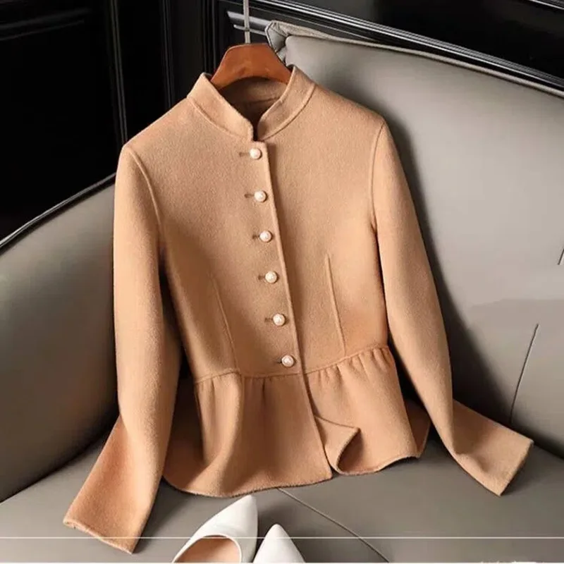 Womens Vintage Wool Warm Woolen Coat V-neckline Office Ladies Solid Plus Size Long Sleeve Loose Tops Suit Coat Jackets Female
Womens Vintage Wool Warm Woolen Coat V-neckline Office Ladies Solid Plus Size Long Sleeve Loose Tops Suit Coat Jackets Female