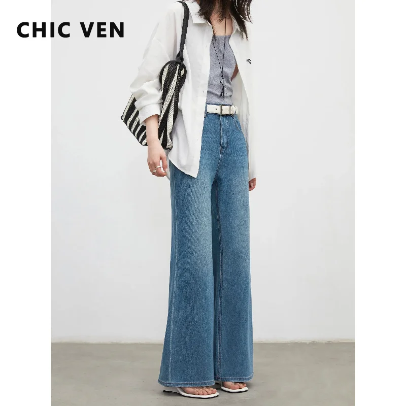 CHIC VEN New Korean Women Jeans Retro Blue High Waist Loose Casual Micro Flared Slim Denim Pant Female Trousers Summer 2026
CHIC VEN New Korean Women Jeans Retro Blue High Waist Loose Casual Micro Flared Slim Denim Pant Female Trousers Summer 2026
