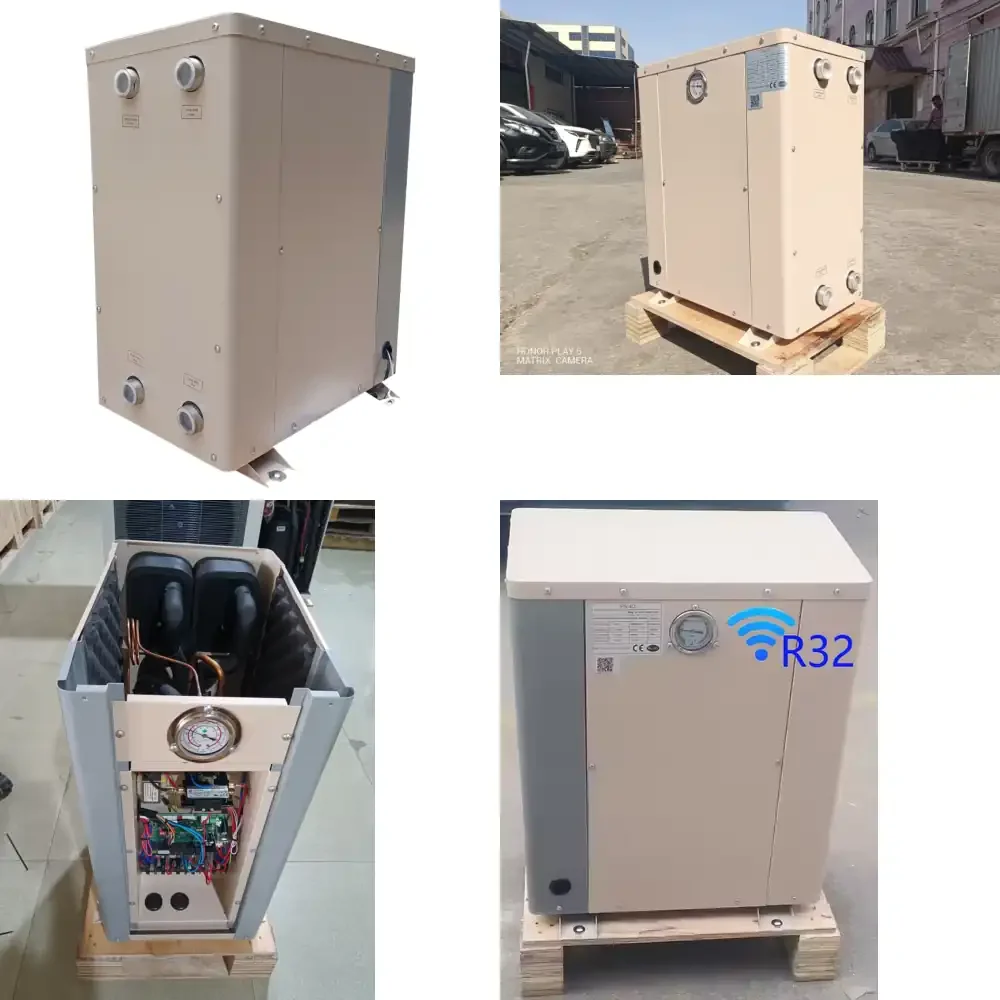 7KW silent water source heat pump, with WIFI control, RS485 parallel connection, R32 refrigerant, refrigeration and heating
7KW silent water source heat pump, with WIFI control, RS485 parallel connection, R32 refrigerant, refrigeration and heating