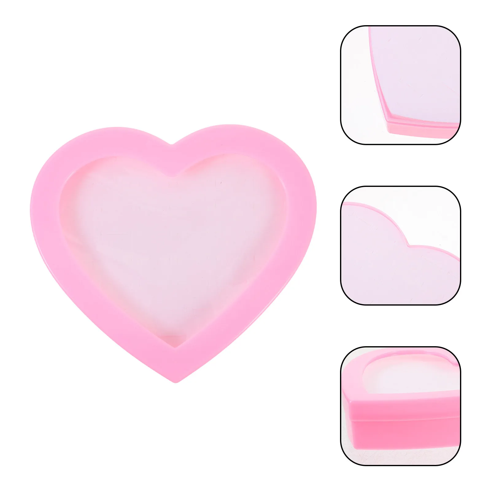 Girls Ring Storage Box Heart Shaped Plastic Jewelry Organizer with Slots for Rings Earrings Pendants Trinkets Lightweight
Girls Ring Storage Box Heart Shaped Plastic Jewelry Organizer with Slots for Rings Earrings Pendants Trinkets Lightweight
