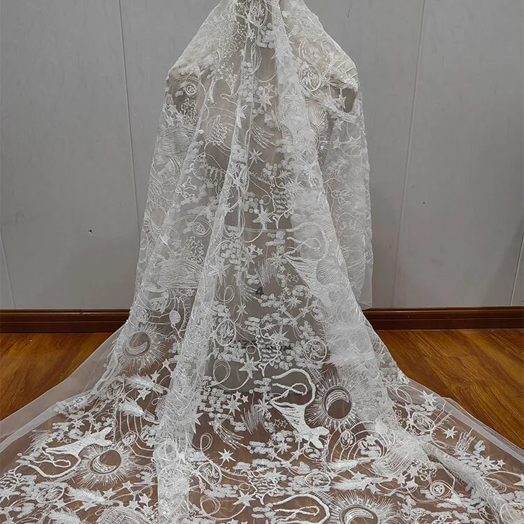 Embroidered Beaded Sequin Irregular Lace Mesh DIY Wedding Dress Trim Clothing Accessory
Embroidered Beaded Sequin Irregular Lace Mesh DIY Wedding Dress Trim Clothing Accessory
