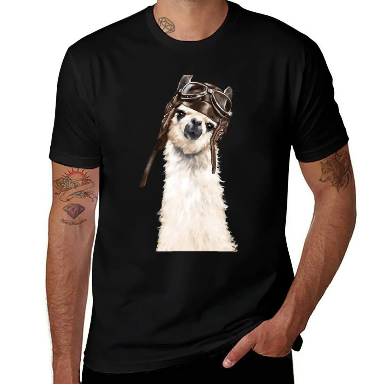 Pilot Llama in Black T-Shirt Funny t-shirts croswit shirt man plus sizes aesthetic clothes compression shirt men
Pilot Llama in Black T-Shirt Funny t-shirts croswit shirt man plus sizes aesthetic clothes compression shirt men