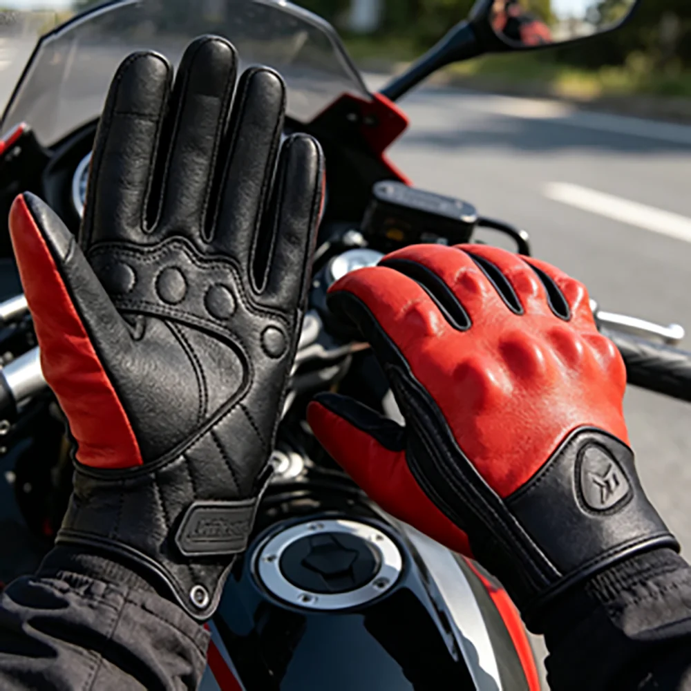 Vintage Goat Leather Motorcycle Gloves Full Finger Touchscreen Hard Shell Knuckle Protection Motor Breathable Riding Accessories
Vintage Goat Leather Motorcycle Gloves Full Finger Touchscreen Hard Shell Knuckle Protection Motor Breathable Riding Accessories
