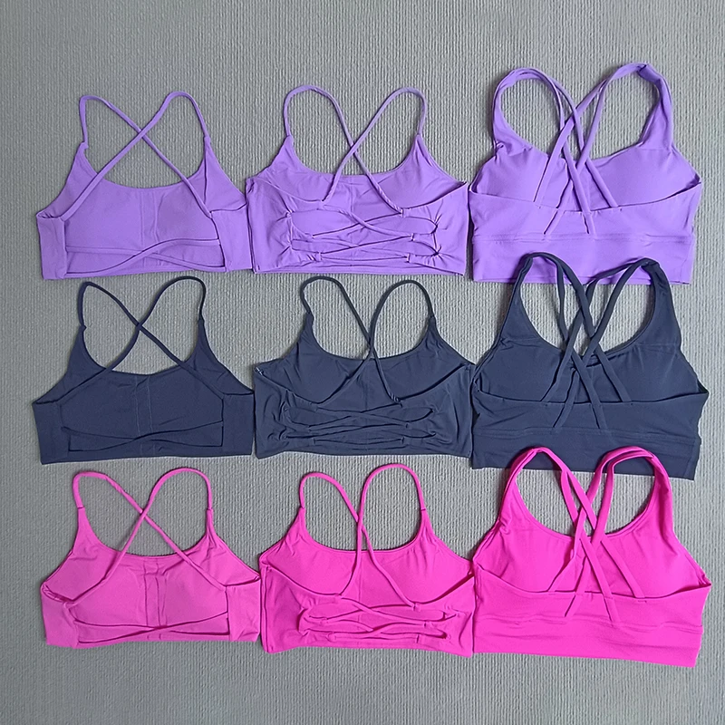 Three Yoga Bras Solid Color Soft Cross Back Women Fitness Bra Tights Yoga Vest High Strength Shockproof Gym Sports Top Push Up
Three Yoga Bras Solid Color Soft Cross Back Women Fitness Bra Tights Yoga Vest High Strength Shockproof Gym Sports Top Push Up