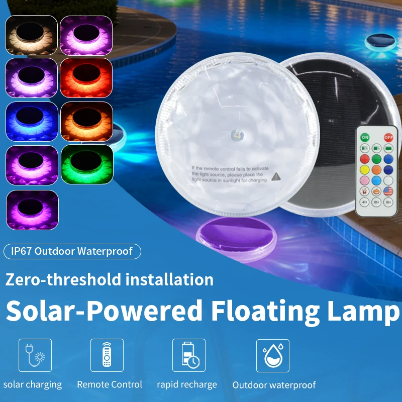 Водонепроницаемые солнечные подводные светодиодные светильники IP67 - RGB-светильники с изменением цвета, погружные, для бассейнов, аквариумов, сада, с пультом дистанционного управления
Водонепроницаемые солнечные подводные светодиодные светильники IP67 - RGB-светильники с изменением цвета, погружные, для бассейнов, аквариумов, сада, с пультом дистанционного управления