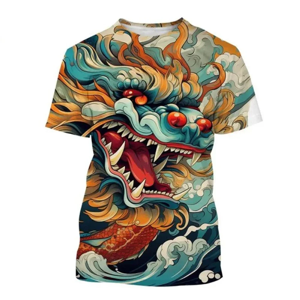 Лето 2025 г., крутая мужская футболка с коротким рукавом в стиле Харадзюку с принтом мультфильма, модная повседневная уличная футболка в стиле хип-хоп с китайским драконом
Лето 2025 г., крутая мужская футболка с коротким рукавом в стиле Харадзюку с принтом мультфильма, модная повседневная уличная футболка в стиле хип-хоп с китайским драконом