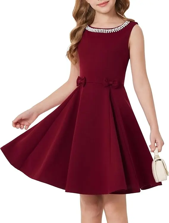 Snvdzo Flower Girls Sleeveless Midi Dress With Bow For Wedding Birthday Evening Party Prom Banquet Dress 2026
Snvdzo Flower Girls Sleeveless Midi Dress With Bow For Wedding Birthday Evening Party Prom Banquet Dress 2026