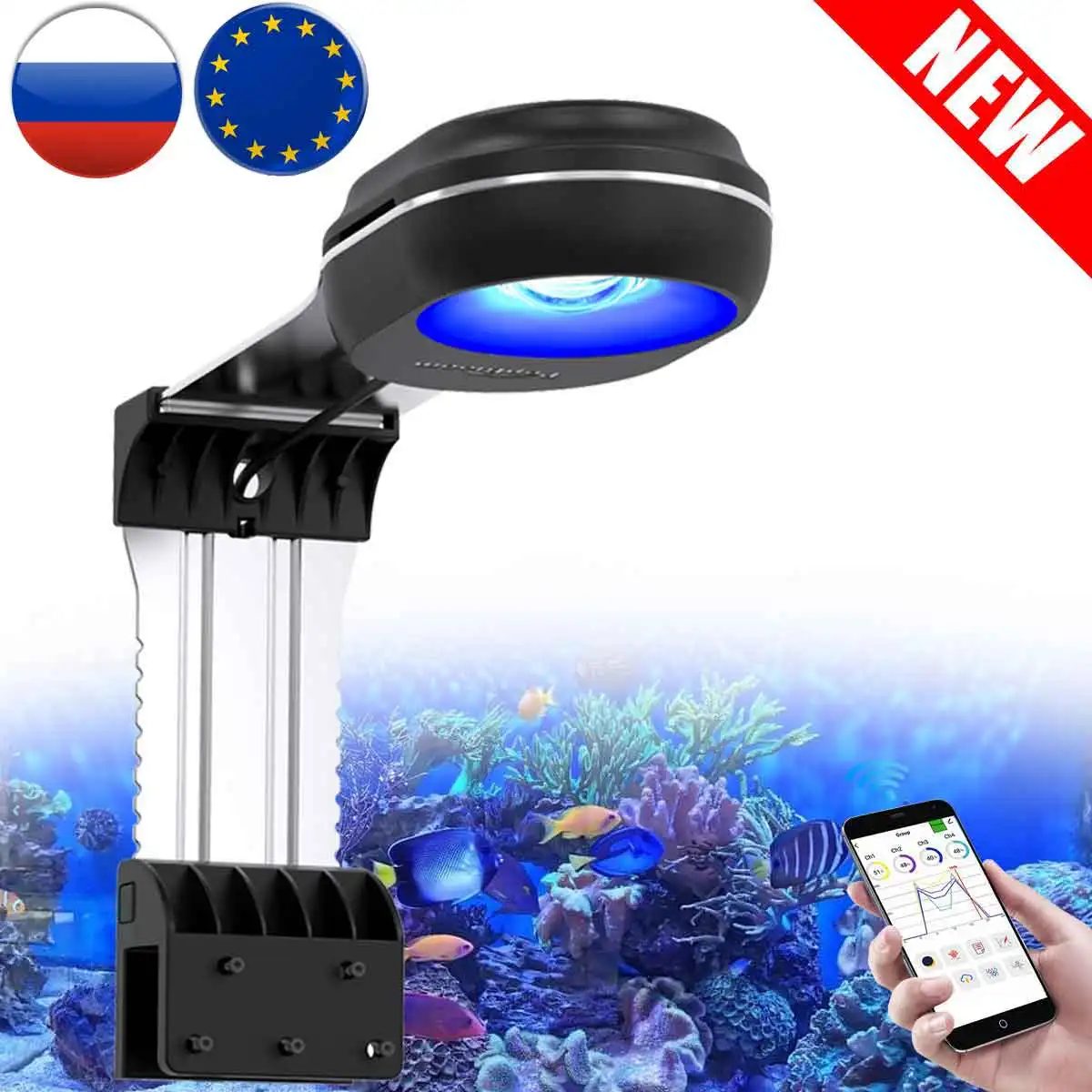 New PopBloom WiFi Marine Aquarium LED Light RL60/RL90, Professional Reef Aquarium Lamp for SPS/LPS Coral Nano Fish Tank LED
New PopBloom WiFi Marine Aquarium LED Light RL60/RL90, Professional Reef Aquarium Lamp for SPS/LPS Coral Nano Fish Tank LED