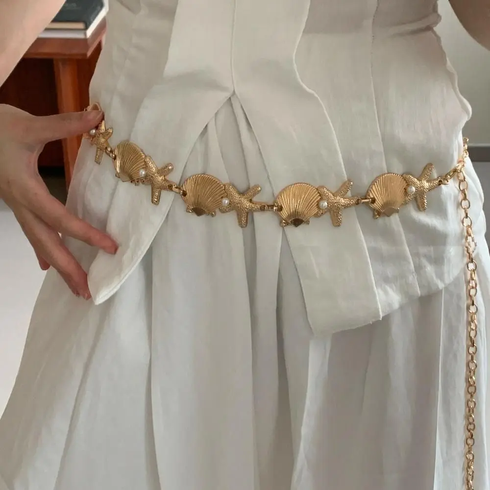 Sea Series Shell Starfish Waist Chain Alloy Pearl Adjustable Bohemian Shell Waist Belt Ornaments High-end
Sea Series Shell Starfish Waist Chain Alloy Pearl Adjustable Bohemian Shell Waist Belt Ornaments High-end
