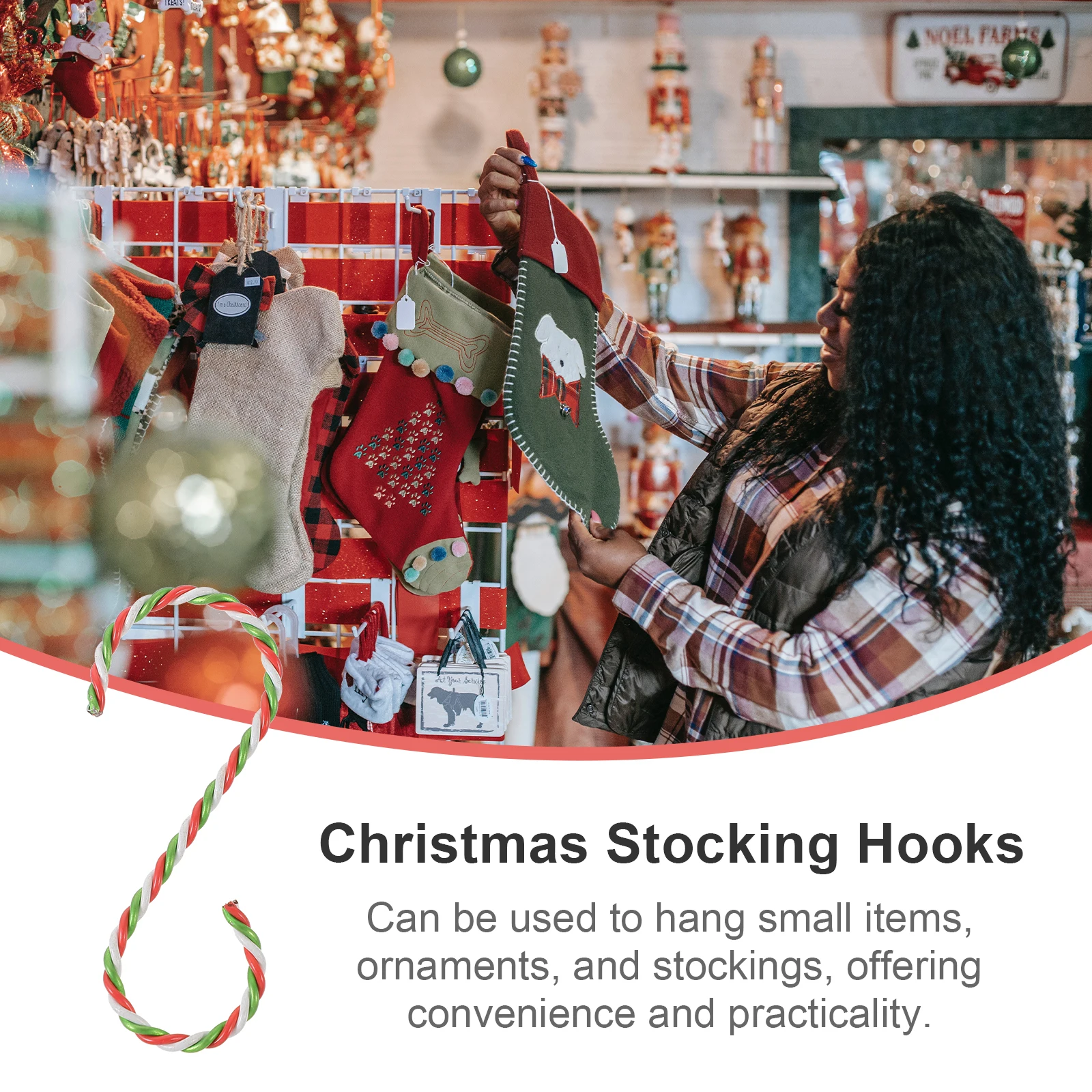 10 Pcs Christmas Hook Stocking Holders Small Ornament Hooks Candy Hangers for Hanging Ornaments Fancy
10 Pcs Christmas Hook Stocking Holders Small Ornament Hooks Candy Hangers for Hanging Ornaments Fancy