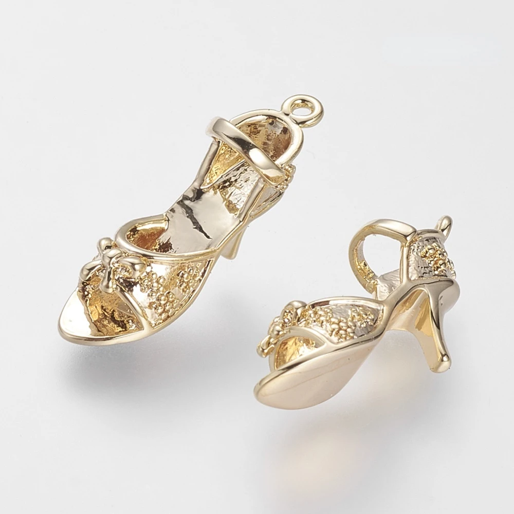 1-10pcs Brass Pendants Nickel Free Real 18K Gold Plated High-Heeled Shoes 23x7x11.5mm Hole: 1mm
1-10pcs Brass Pendants Nickel Free Real 18K Gold Plated High-Heeled Shoes 23x7x11.5mm Hole: 1mm