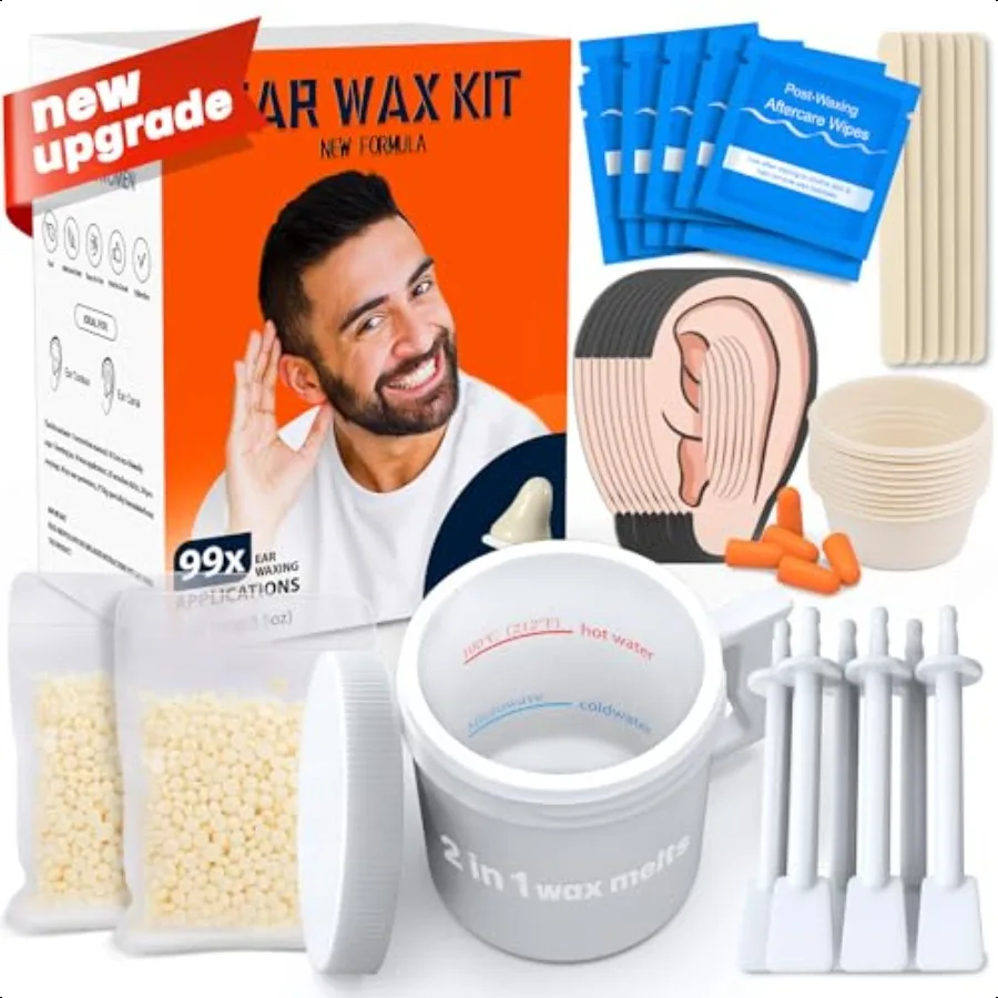 2in1 Ear Nose Waxing Kit for Men Women 100g Hair Removal Wax + 99pc 20 Applicators 10 l Sticks 15 Wipes 20 Earplugs No Microwav
2in1 Ear Nose Waxing Kit for Men Women 100g Hair Removal Wax + 99pc 20 Applicators 10 l Sticks 15 Wipes 20 Earplugs No Microwav
