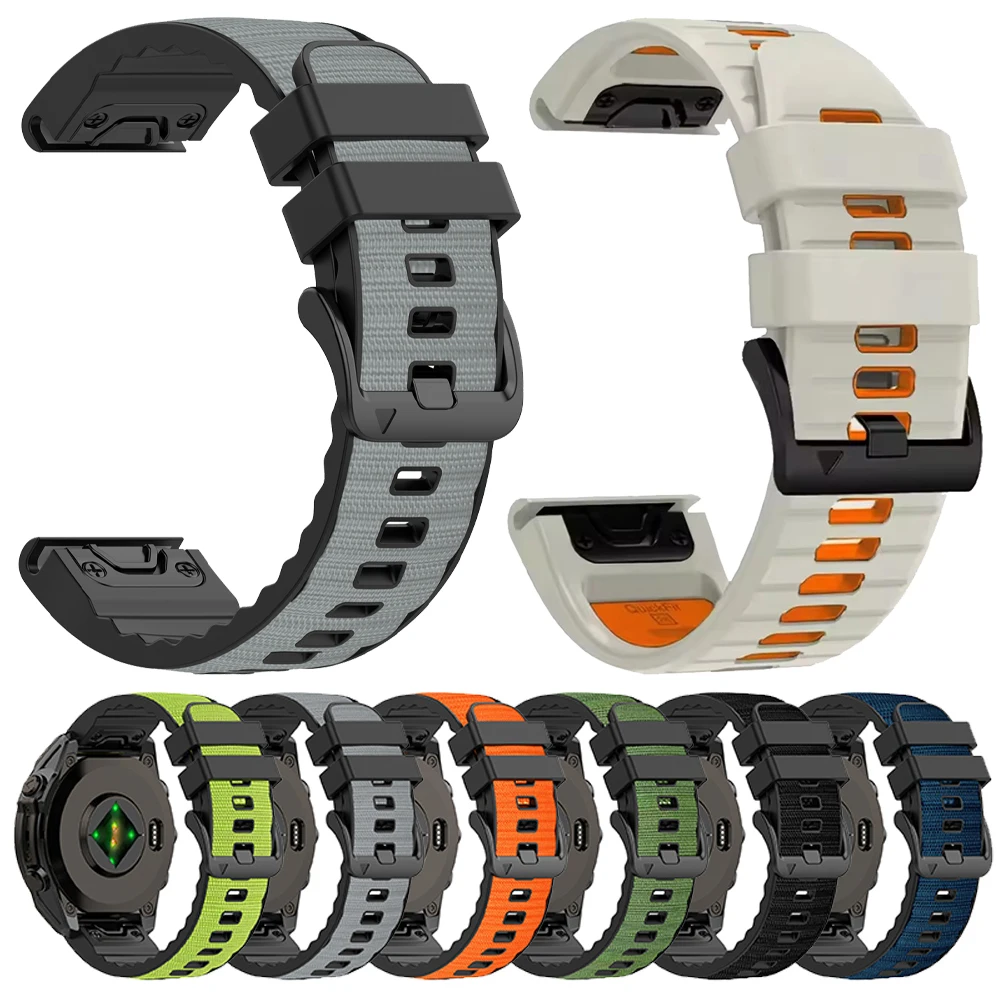 Двухцветный спортивный нейлоновый силиконовый ремешок для Garmin Fenix 8 Pro E 7X 7 6X 6 5X 5/MARQ 2/Forerunner 970 965 955 Браслет QuickFit Band
Двухцветный спортивный нейлоновый силиконовый ремешок для Garmin Fenix 8 Pro E 7X 7 6X 6 5X 5/MARQ 2/Forerunner 970 965 955 Браслет QuickFit Band