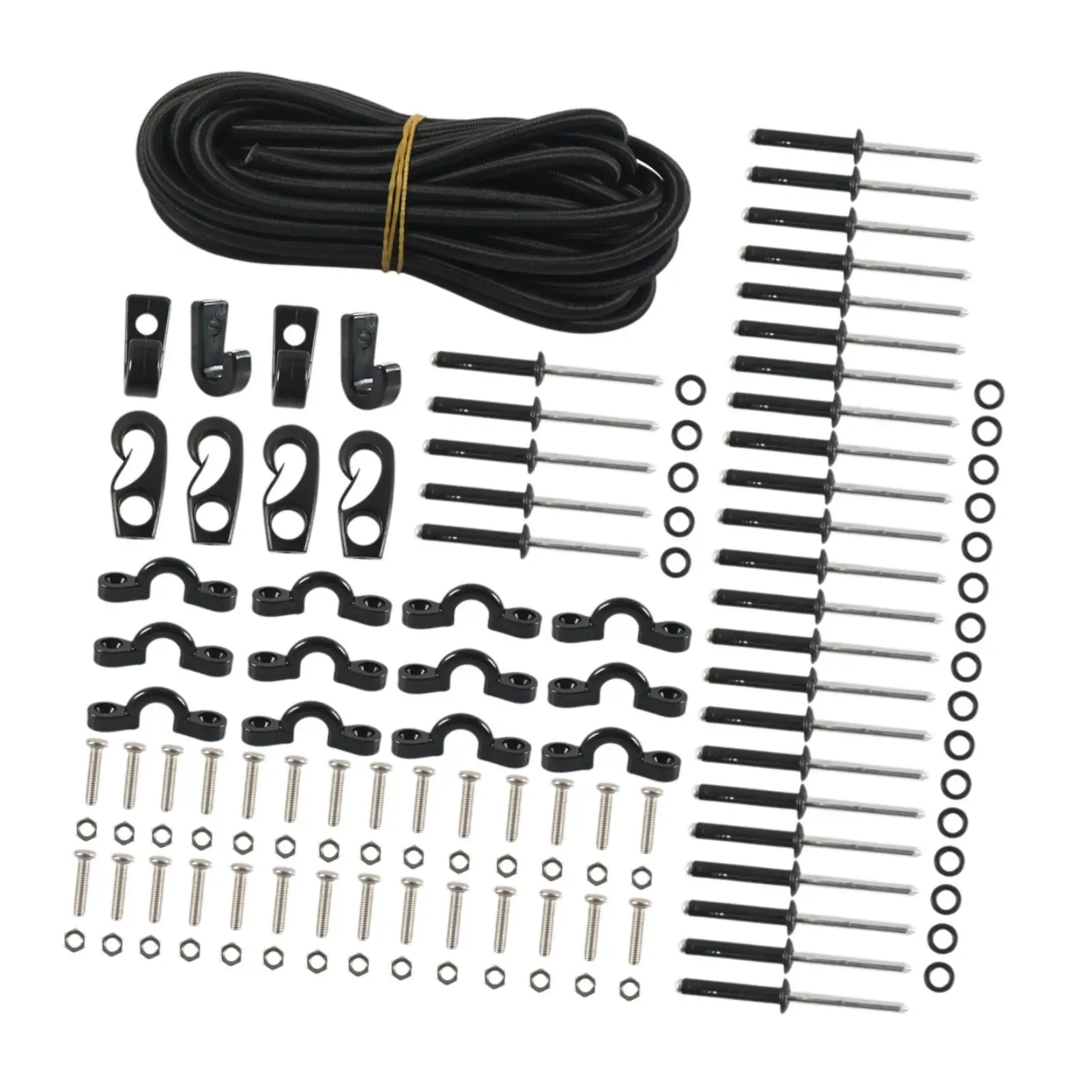 Deck Rigging Kit Accessory Screws Rivets Bungee Cord Hook Bungee Cord for Storage Bungee Kit Fishing Kayaks Boat Outfitting
Deck Rigging Kit Accessory Screws Rivets Bungee Cord Hook Bungee Cord for Storage Bungee Kit Fishing Kayaks Boat Outfitting