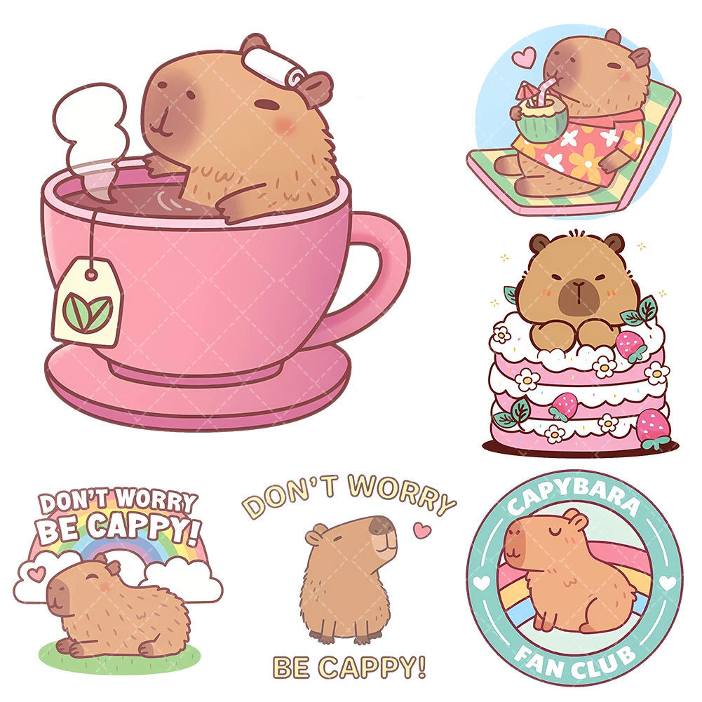 Cartoon Designs Hot Animal Capybara Heat Transfer Stickers Iron On Clothes Bags DTF Vinyl Thermal Appliques Washable DIY Patches
Cartoon Designs Hot Animal Capybara Heat Transfer Stickers Iron On Clothes Bags DTF Vinyl Thermal Appliques Washable DIY Patches