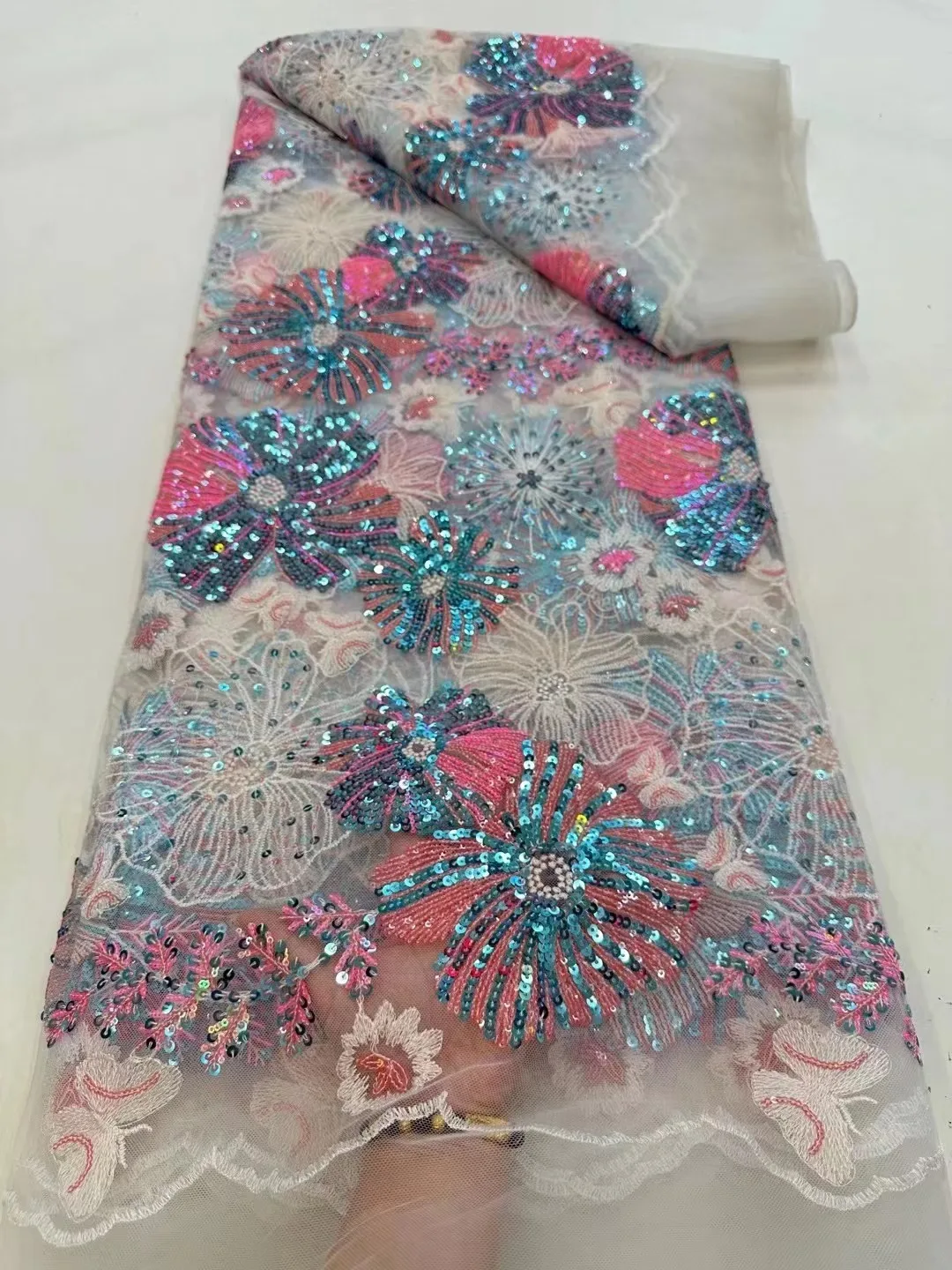 African Sequins Lace Fabrics 2024 High Quality Embroidery French Lace Fabric Nigerian Tulle Lace Fabrics For Wedding Dresses
African Sequins Lace Fabrics 2024 High Quality Embroidery French Lace Fabric Nigerian Tulle Lace Fabrics For Wedding Dresses