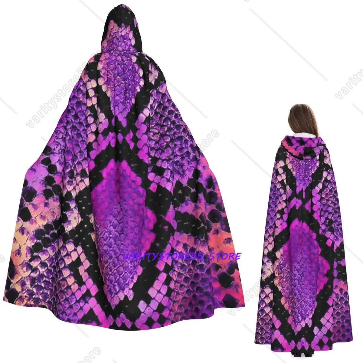 Snake Skin Reptile Long Hooded Cloak Witch Medieval Costume Cosplay Cape HalloweenVampire Adult Unisex
Snake Skin Reptile Long Hooded Cloak Witch Medieval Costume Cosplay Cape HalloweenVampire Adult Unisex