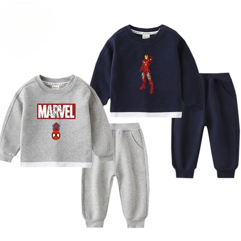 Комплект свитшотов из чистого хлопка с круглым вырезом «Человек-паук» Marvel, комплект из двух предметов, осенняя детская одежда для мальчиков и девочек Baosteel Iron Man
Комплект свитшотов из чистого хлопка с круглым вырезом «Человек-паук» Marvel, комплект из двух предметов, осенняя детская одежда для мальчиков и девочек Baosteel Iron Man