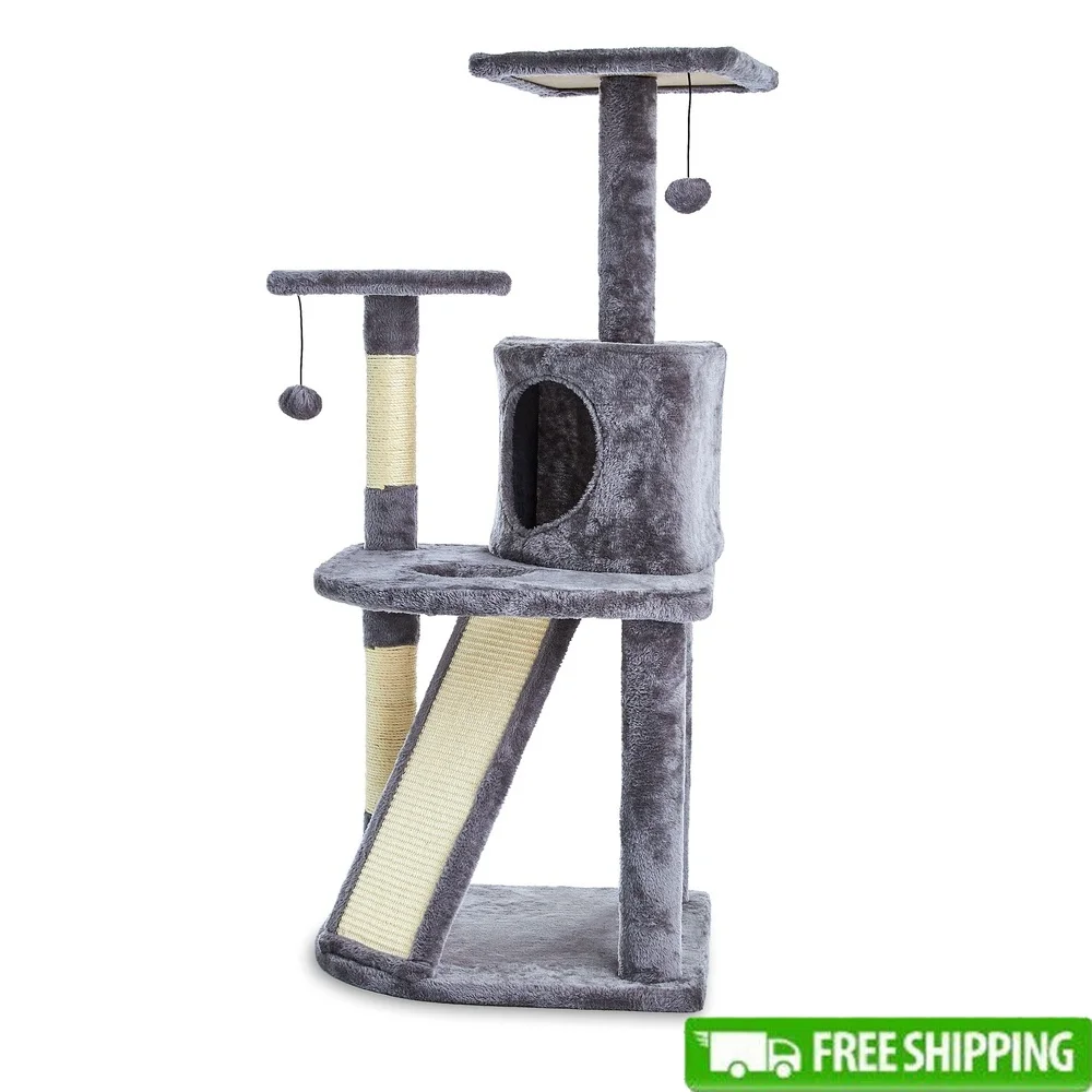 5-Level Multi-Functional Cat Tree with Sisal Scratching Ramp Plush Condo Perches Hanging Toys Cats Multi-Cat Household
5-Level Multi-Functional Cat Tree with Sisal Scratching Ramp Plush Condo Perches Hanging Toys Cats Multi-Cat Household